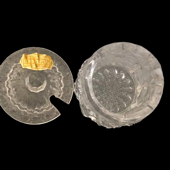 Phil Papel Lead Crystal West Germany Mustard Jam Honey Pot With Spoon - Picture 8 of 11